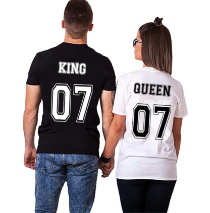 Poleras para pareja King & Queen Letra Especial