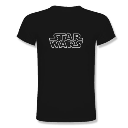 Polera de Star Wars con Logo en Blanco de algodón