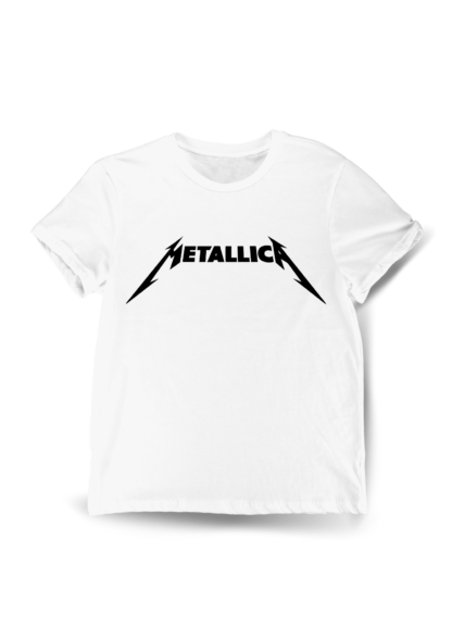 Polera Metallica Logo Blanca