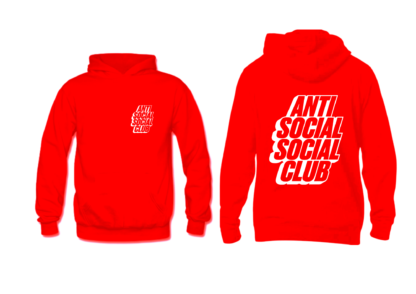 Polerón Anti Social Club Alt Rojo