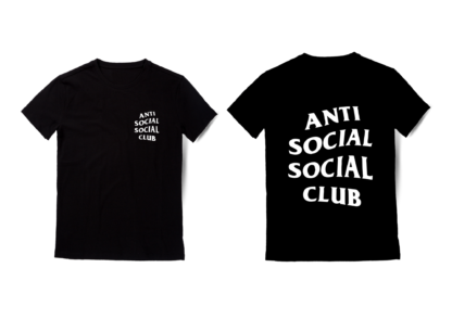 Polera Anti Social Club Negra