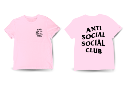 Polera Anti Social Club Rosada