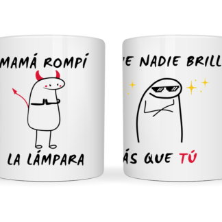 Taza "Mamá rompí la lámpara"