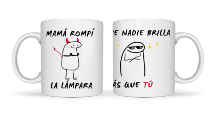 Taza "Mamá rompí la lámpara"