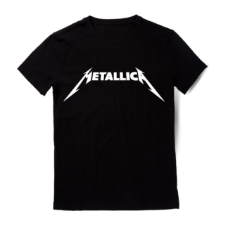 Polera Metallica Logo Negra