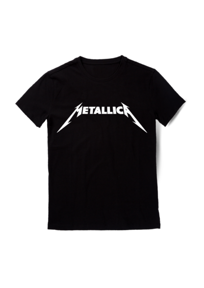 Polera Metallica Logo Negra