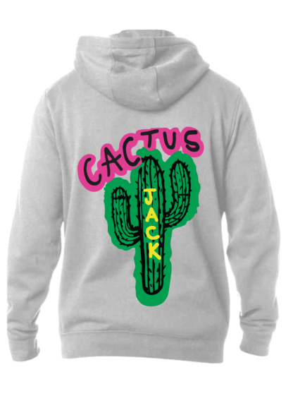 Polerón Cactus Jack Full Color Blanco Detrás