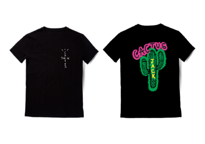 Polera Cactus Jack Full Color Negra