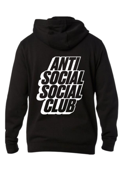 Polerón Anti Social Club Alt Negro Detrás