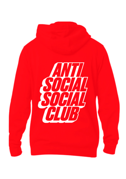 Polerón Anti Social Club Alt Rojo Detrás