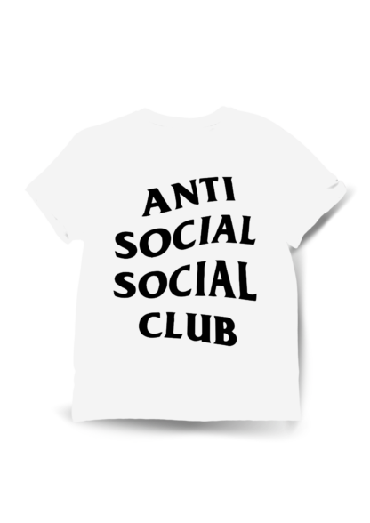 Polera Anti Social Club Blanca Detrás