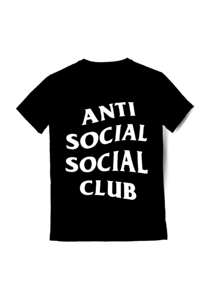 Polera Anti Social Club Negra Detrás