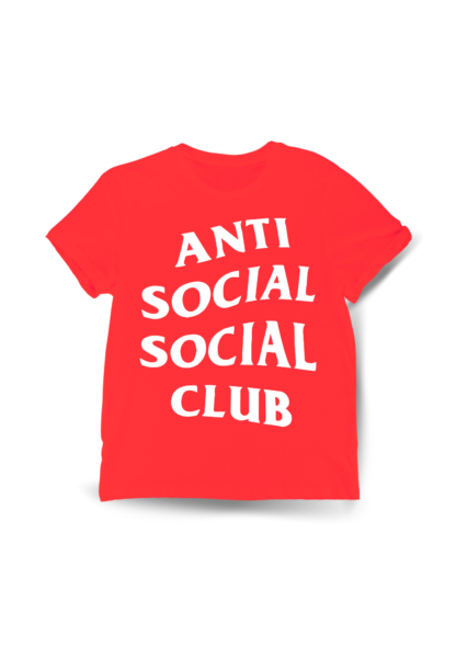 Polera Anti Social Club Roja Detrás