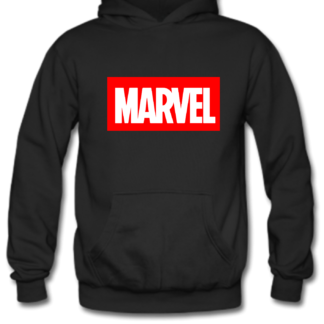 Polerón Marvel Logo Negro