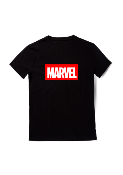 Polera Logo Marvel Negra