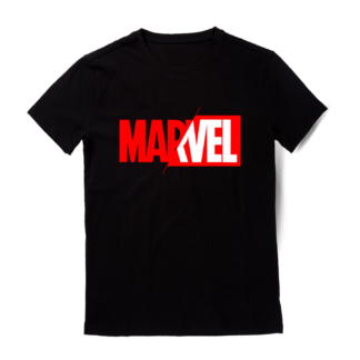 Polera Logo Marvel Alternativo Negra