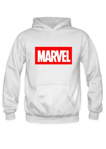 Polerón Marvel Logo Blanco