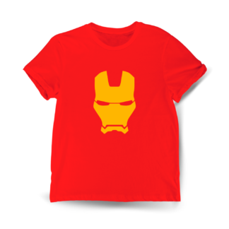 Polera Silueta Casco Iron Man Roja