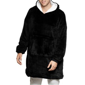 Poleron Sherpa Con Capucha Polar Frazada Chiporro Oversize