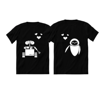 Poleras para pareja de Wall-E y Eva